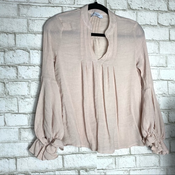 Carly Jean Los Angeles Tops - CJLA Balloon sleeve  Blouse